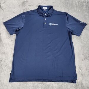 Peter Millar BMW Championship Polo Shirt Mens XL Navy Summer Comfort Logo Golf